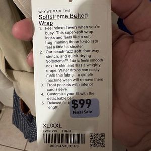 Brand New with Tags lululemon wrap jacket